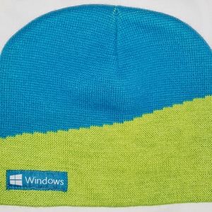 Microsoft Windows Knit Beanie Winter Hat Green Blu
